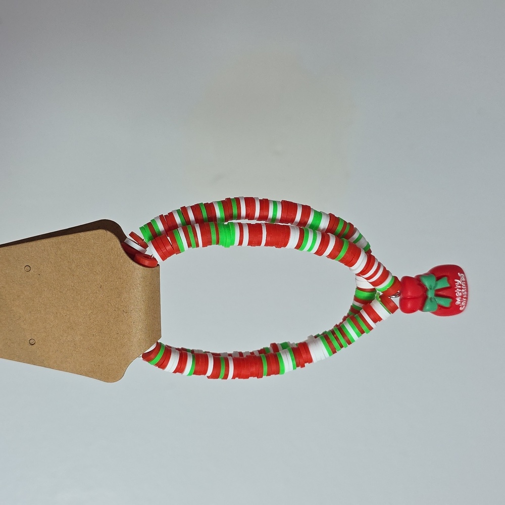 Festive Christmas  Red Christmas Gift Charm Bracelet Made By Izzy G.